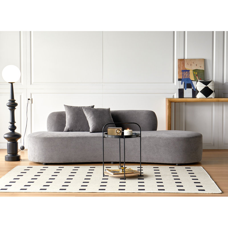 90.2'' Wide half moon design sofa, Grey