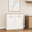 Armoire poubelle de cuisine à deux tiroirs et deux compartiments-109757395