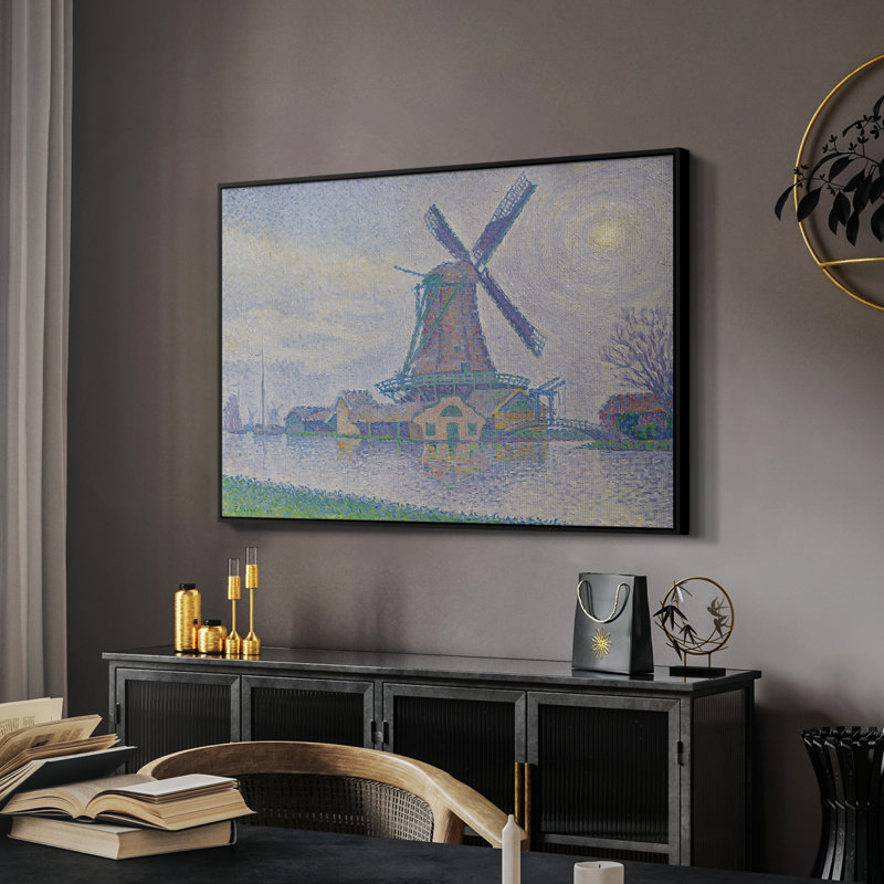 Moulin d'Edam (Moulin d'Edam), 1896 - Paul Signac, toile tendue avec châssis, 26 x 40, Doré