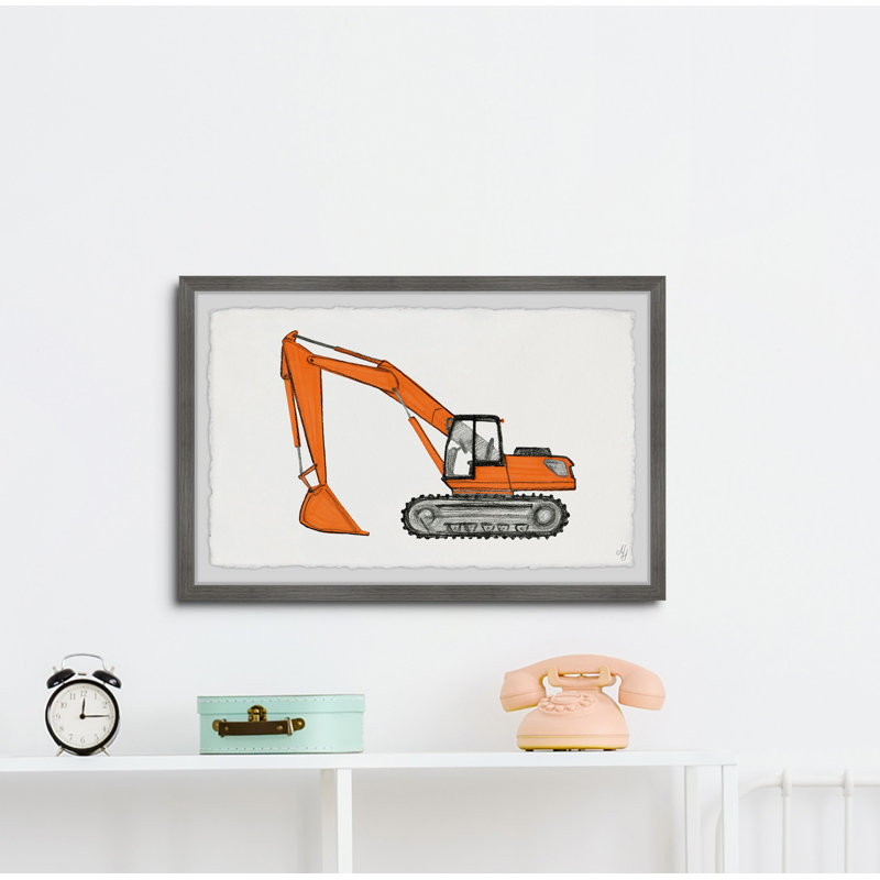 Theodore Excavator Truck - Print, 20cm H x 30cm W