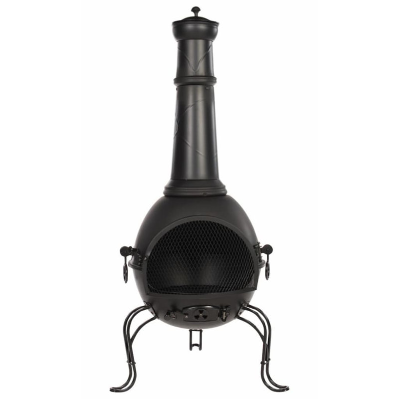 RedFire Fireplace with Grill "Cadiz" Classical Steel, 136cm H x 48cm W x 48cm D