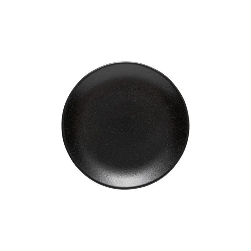 Assiette à salade ou à dessert en grès de 8,63 po Roda, ensemble de 6, Noir