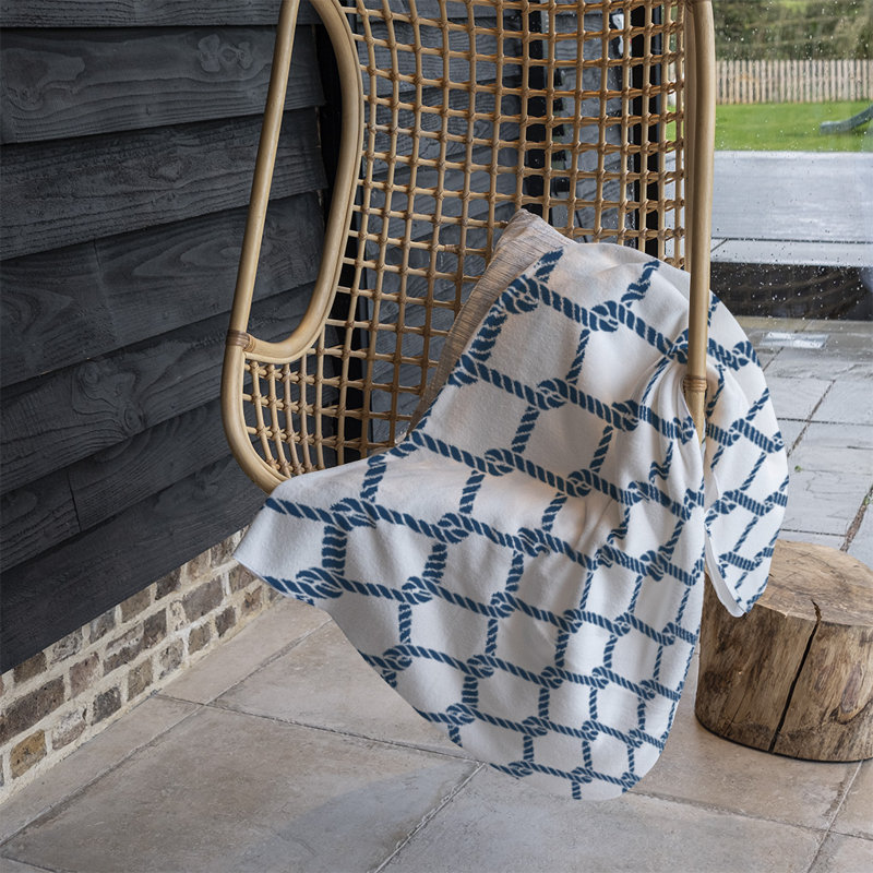Quackenbush Quilted Throw Blanket, Navy