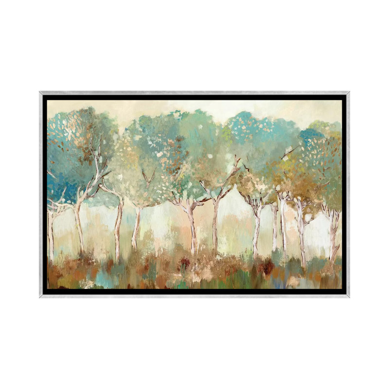 "Golden Sunlight" par Allison Pearce, reproduction d’art, Toile encadrée argentée, Pas de tapis, H 18 po x l 26 po x P 1,5 po