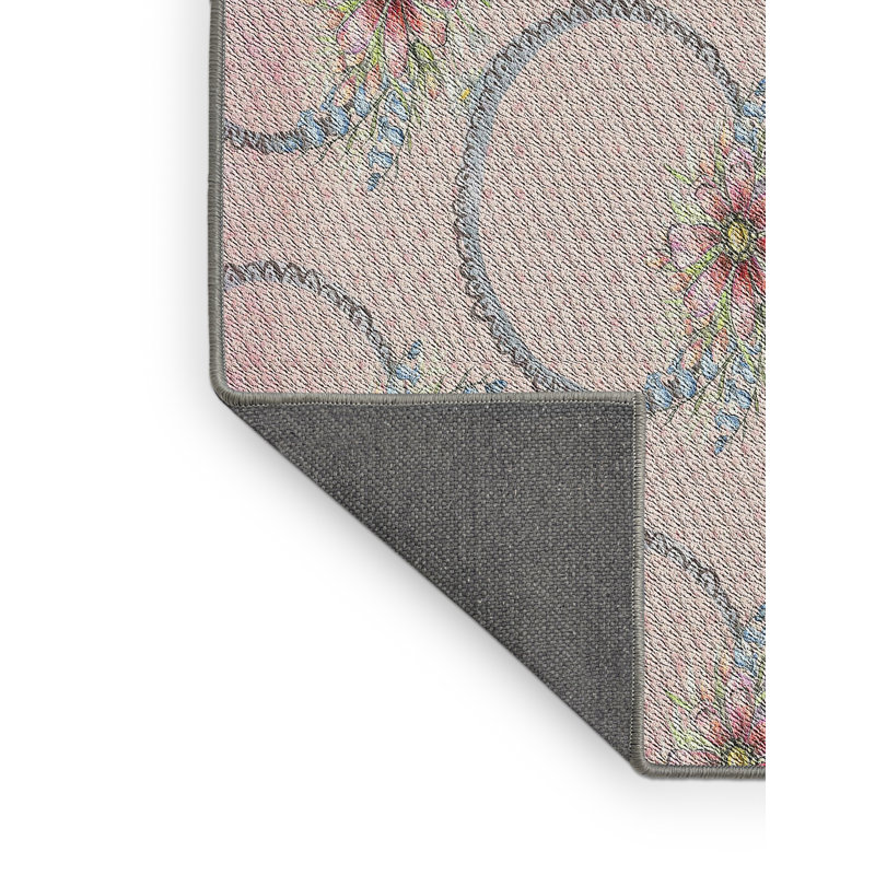 Tapis rose à motif floral Jamie-Leigh, Rectangle 7 pi x 10 pi