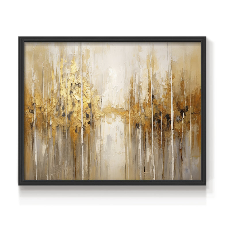 Abstrait, série Cxxv, reproduction encadrée, Noir, noir, noir, noir, H 16 po x l 20 po