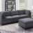 Modular Living Room Furniture Armless Chair Chenille Fabric 1Pc Cushion Armless Chair Couch Exposed Wooden Base-145457610