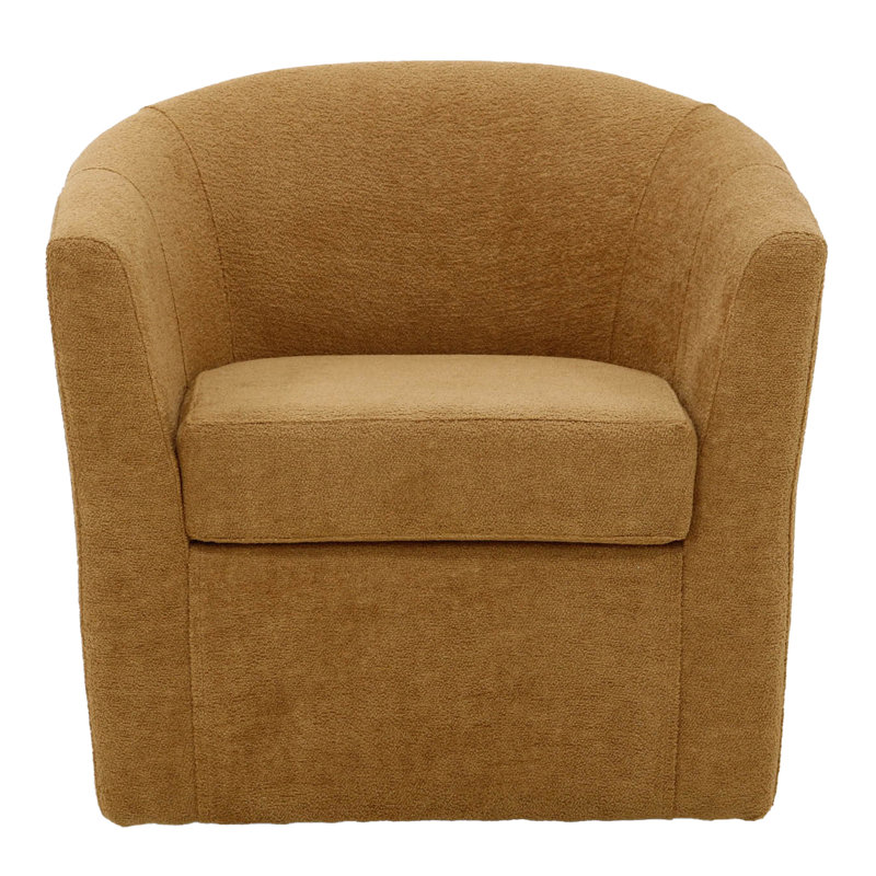 Fauteuil demi-tonneau pivotant 31 po Hansell, Mélange de polyester orange