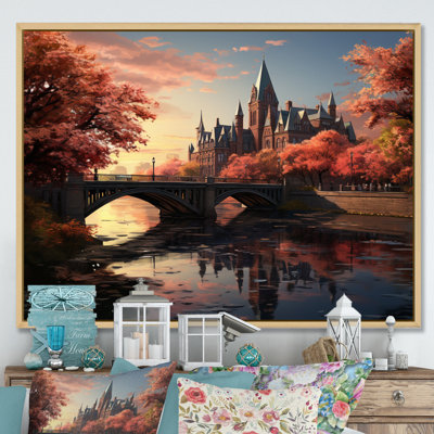 «College On Pond Memories» sur toile