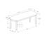 Banc noir rembourré de 48 po avec structure en bois massif brun robuste