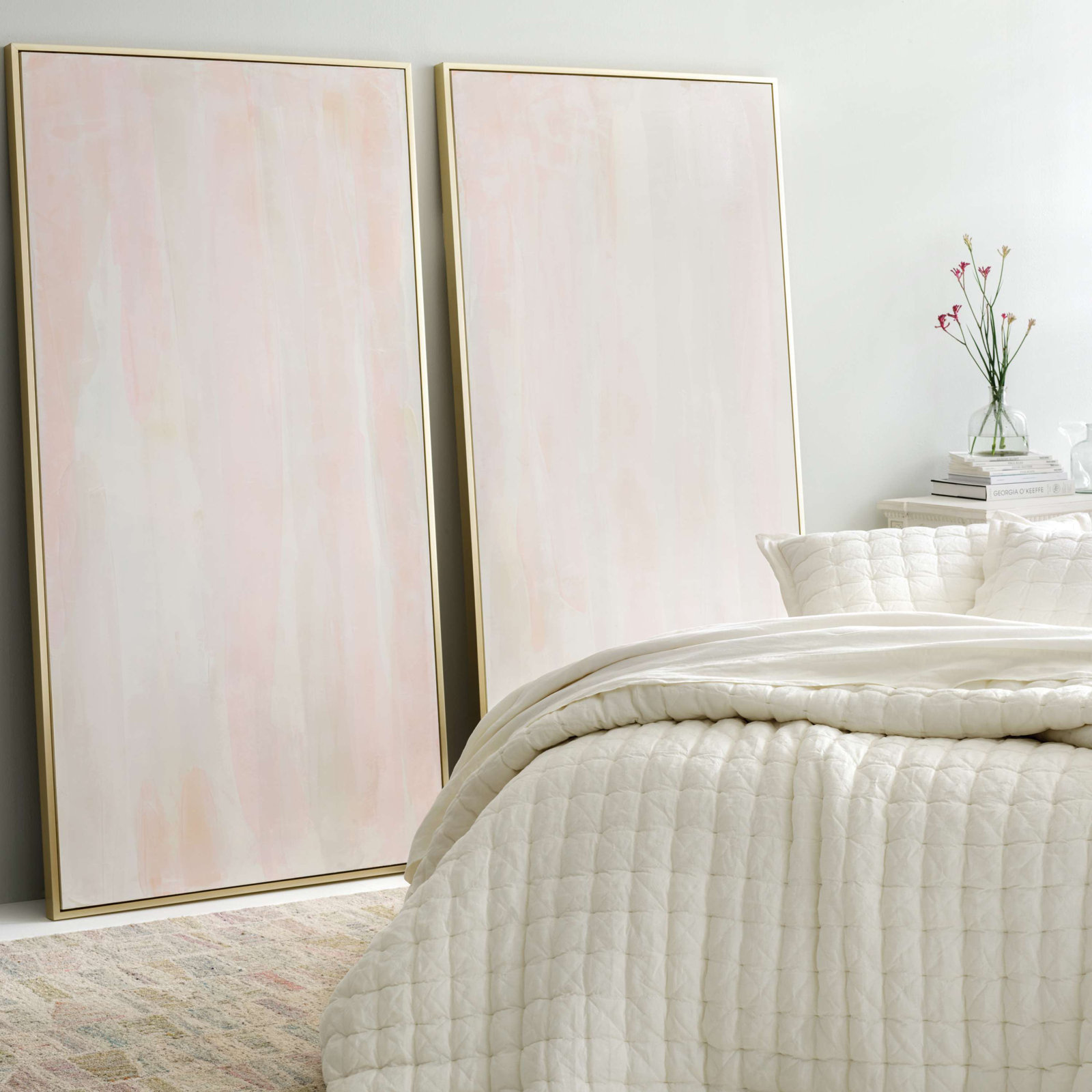 Lush Linen Quilt Set, Full/Queen Quilt, Ivory