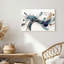 Plume tressée bleue et beige avec sphères flottantes, art mural-41231642