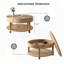 Table basse carrée à plateau rabattable avec rangement à deux niveaux - 31,5 po-1806708893