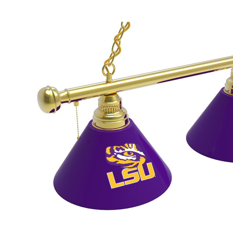 3 - Light Pool Table Lights Pendant, Brass, LSU Tigers