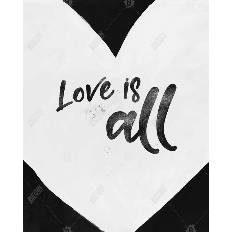 Love Is All Print On Canvas