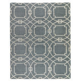 Geometric Area Rug in Blue/Gray/White