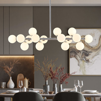 Lustre linéaire spoutnik à 16 lumières Jewellia
