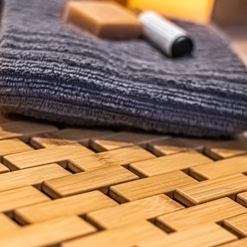 Aabia Teak Non-Slip Bath Mat