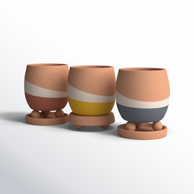 Cello 7.5'' Handmade Clay Pot Planter