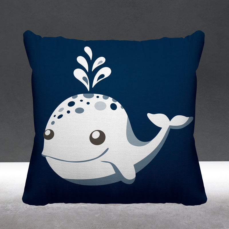 Coussin Whally, L 19 po x H 19 po, Bleu marine