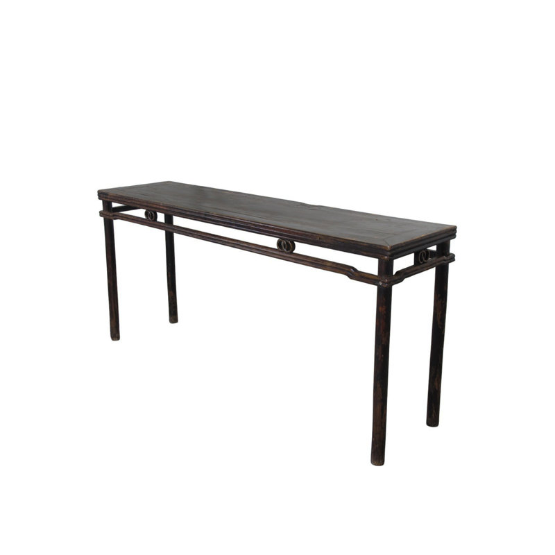 72" Long Antique Elm Console Table
