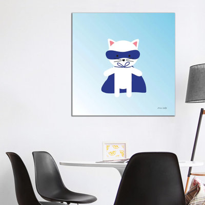 Cat Super Hero by Ann Kelle - Wrapped Canvas Print
