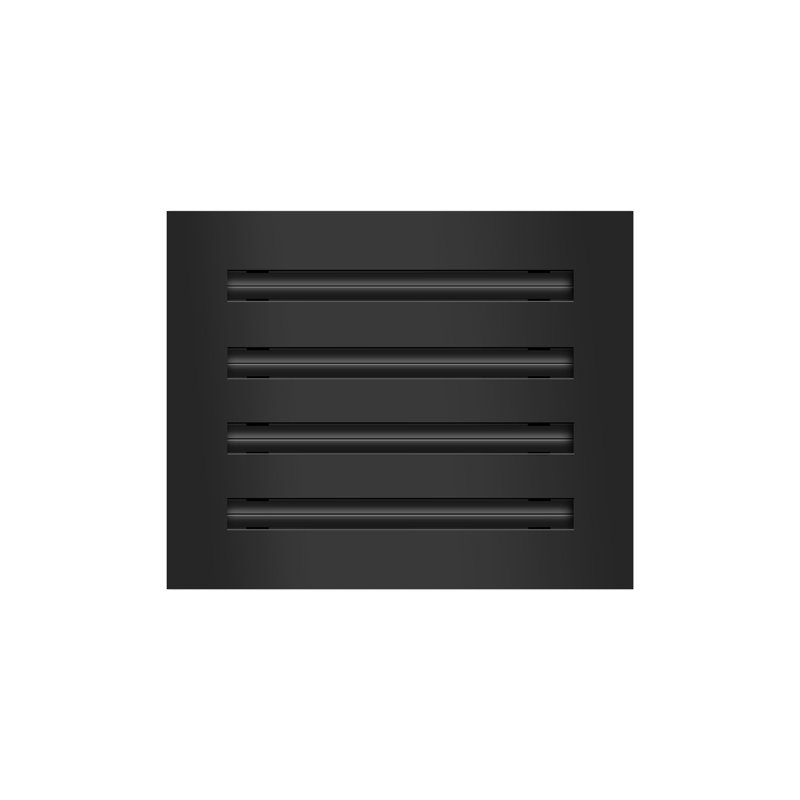 BUILDMART - 10x8 Black Modern AC Vent Cover - Standard Linear Slot Diffuser - Register Grille