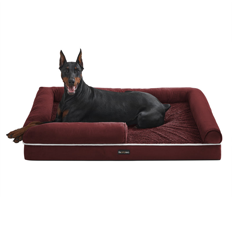 120x85x20cm Polyester Pet Bed, Berry Red