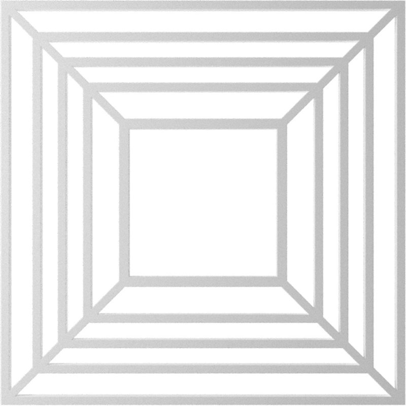 Médaillon de plafond percé en PVC de qualité architecturale Raven, H 28 po x l 28 po x P 0,75 po, Cuivre