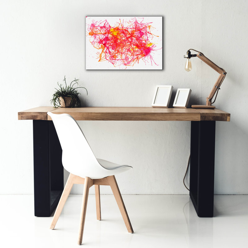 "Splatters 2" par Hello Angel, art mural sur toile, H 18 po x l 26 po x P 0,75 po