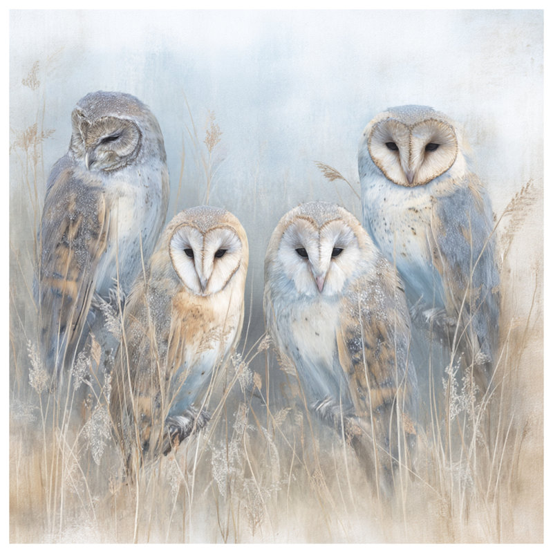 Barn Owls In Grass Comforter, Twin