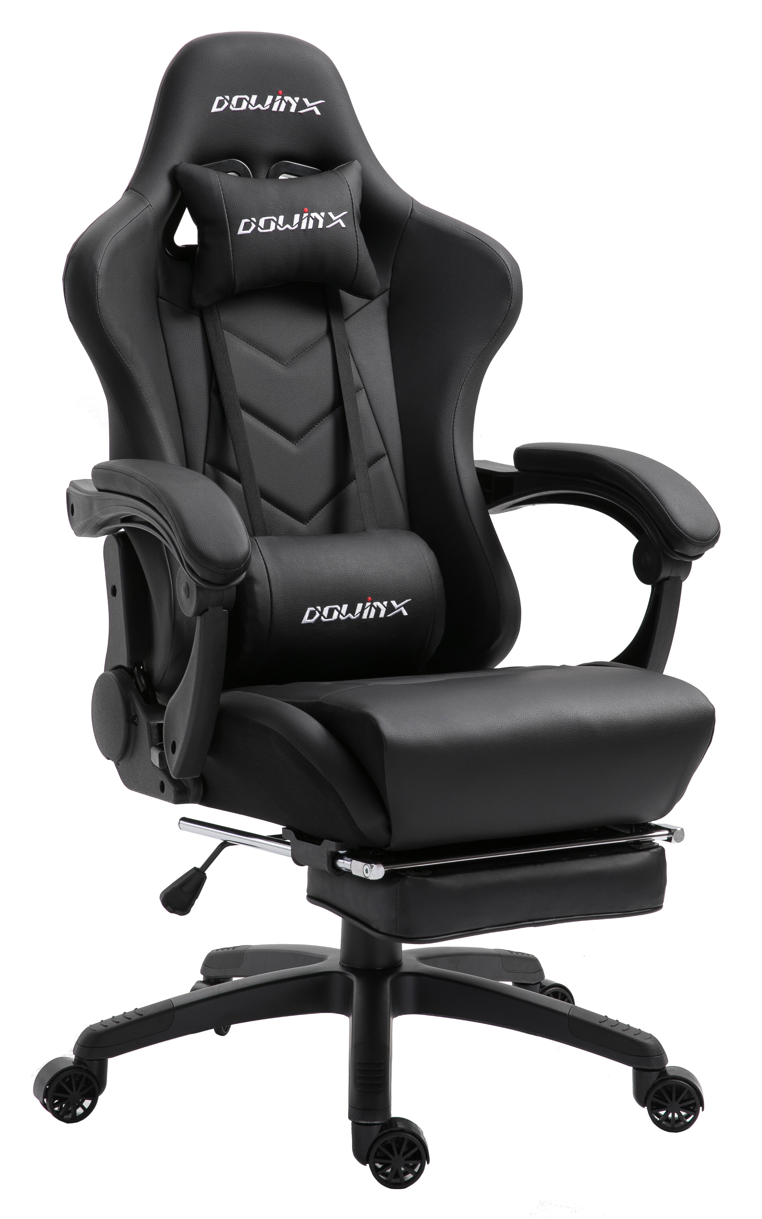 Dowinx Reclining Ergonomic Leather Swiveling PC & Racing Game Chair ...