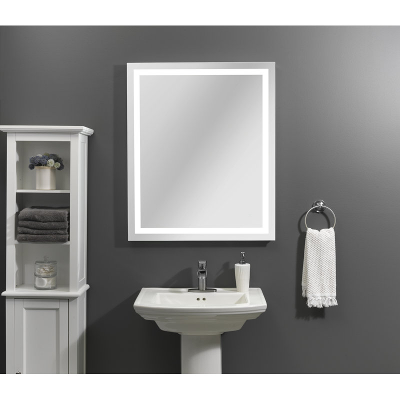 Bellisimo Flat Wall Mirror, 30" H x 36" W