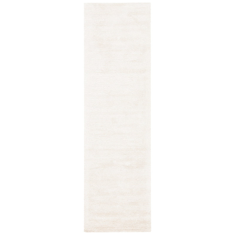 Lutalo Hand Tufted Viscose/Wool Pile Solid Color Rug in Beige, Runner 2'3" x 6'