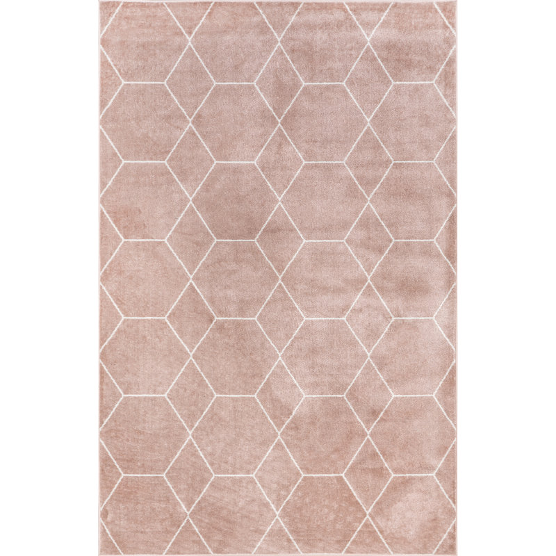 Veronica Geometric Honeycomb Area Rug, Rectangle 5' x 8'