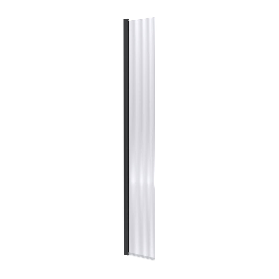 Nuie Matt Black Fluted Hinged Flipper Screen 300Mm - Image 3