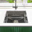 Brightwork Hand Hammered 23" L x 18" W Undermount Kitchen Sink