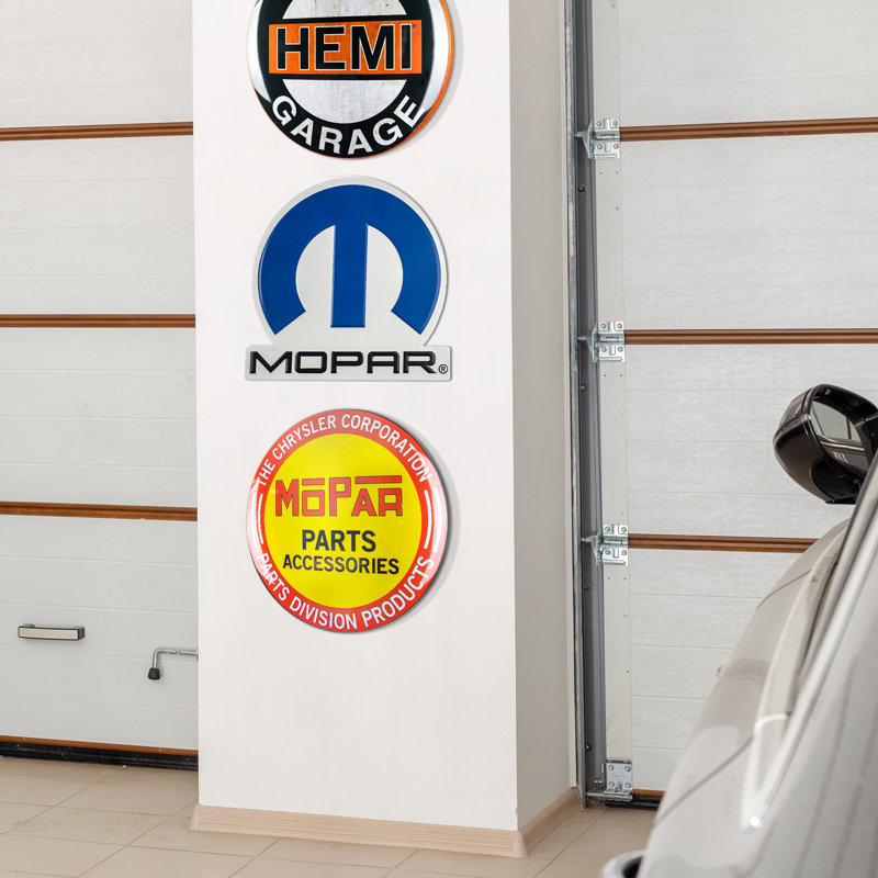 Enseigne murale décorative en métal Trinx Mopar - 16 po x 16,25 po x 0,25 po