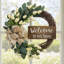 Artificial Tulips Bowknot Wreath with Welcome Sign for Front Door Green Leaf Wreath Spring Summer Wreaths for Home Wall Wedding Festival Farmhouse Porch