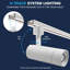 Luxrite 2,5 po Éclairage sur rail à DEL Zoomable, 5CCT, CRI90, 15 W, 1050LM, à intensité variable, inclinaison 358 ° + 90 ° et faisceau 20 ° -50 °, éclairage sur rail de type H, ETL, paquet de 12 blanc-132700072