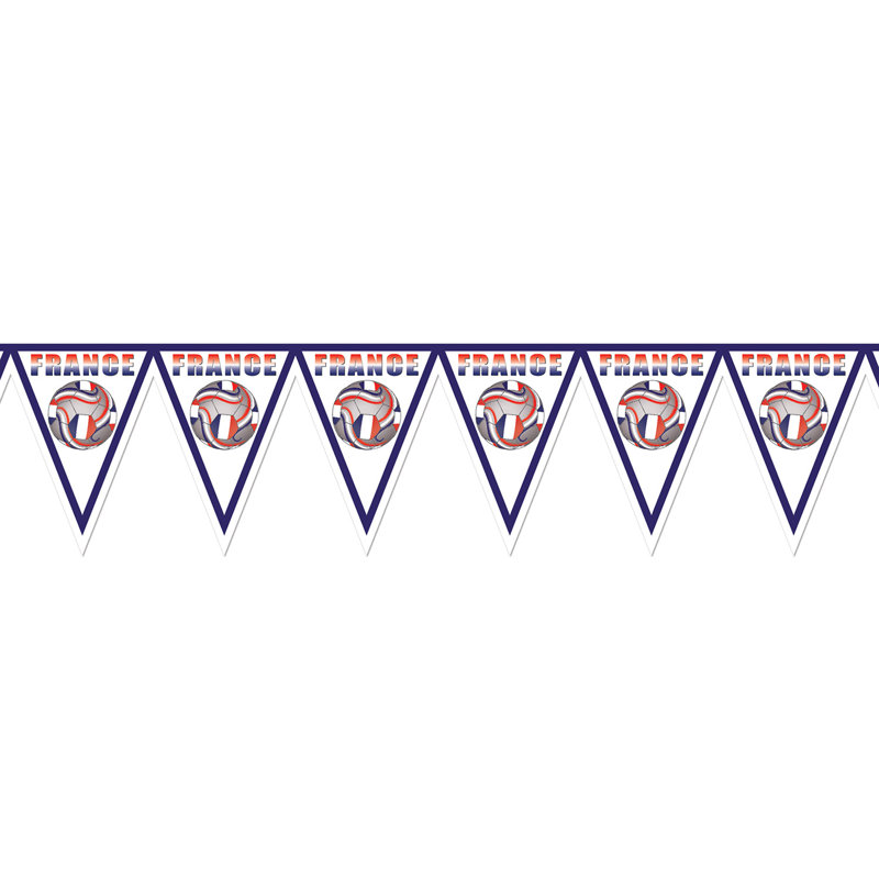 Bannière Pennant - France - 11 po x 7 pi 4 po - paquet de 6