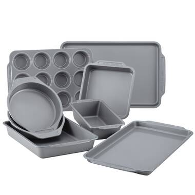 Oster 6 Piece Carbon Steel Non Stick Bakeware Set in Greystone