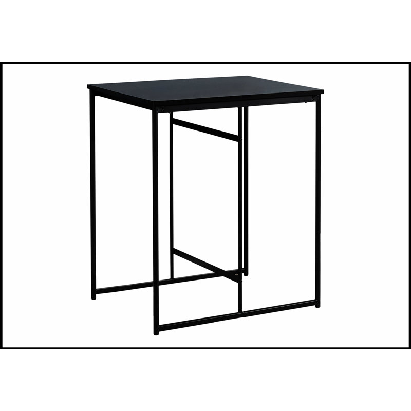 Modern Counter Height Dining Table, 32-Inch Rectangular, Compact Design for Small Spaces, Durable Laminate Top and Metal Frame.
