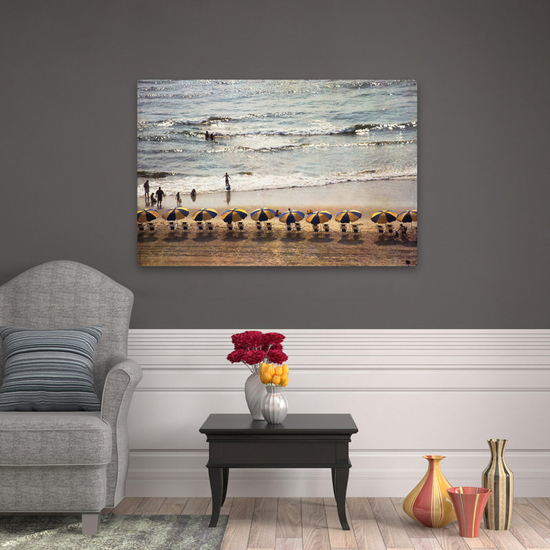 Chaise Beache Coastal A Day At The Beach, H 48 po x l 32 po