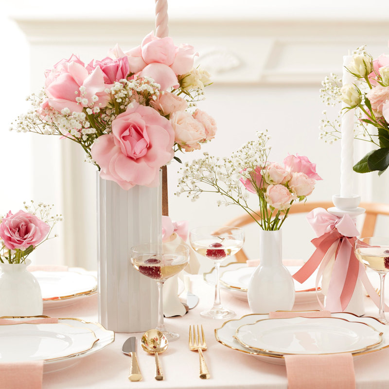 French Perle Groove Dessert Plates