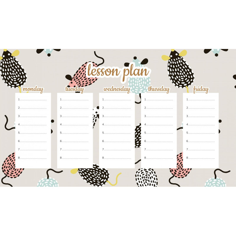 Magnetic Lesson Plan Pastel Mice