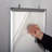 M&T Displays 22x28 Front Loading Double Sided Hanging Snap Frame - Silver Aluminum, Mitered Corner Poster Holder with Anti-Glare Cover & Cable Kit-28087656