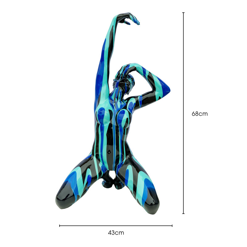 Wurley People Statue, Blue/Black
