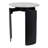 Modern Round Marble-Top Accent Side Table for Living Room Styling - Chic Narrow End Table with Sculptural Base for Home Decor - 20", White & Black