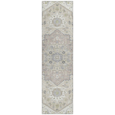 Lidia Ivory Washable Indoor-Outdoor Rug - 